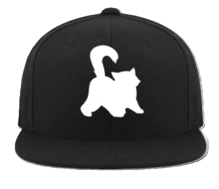 A cap with an embroidered KittyButt tail.